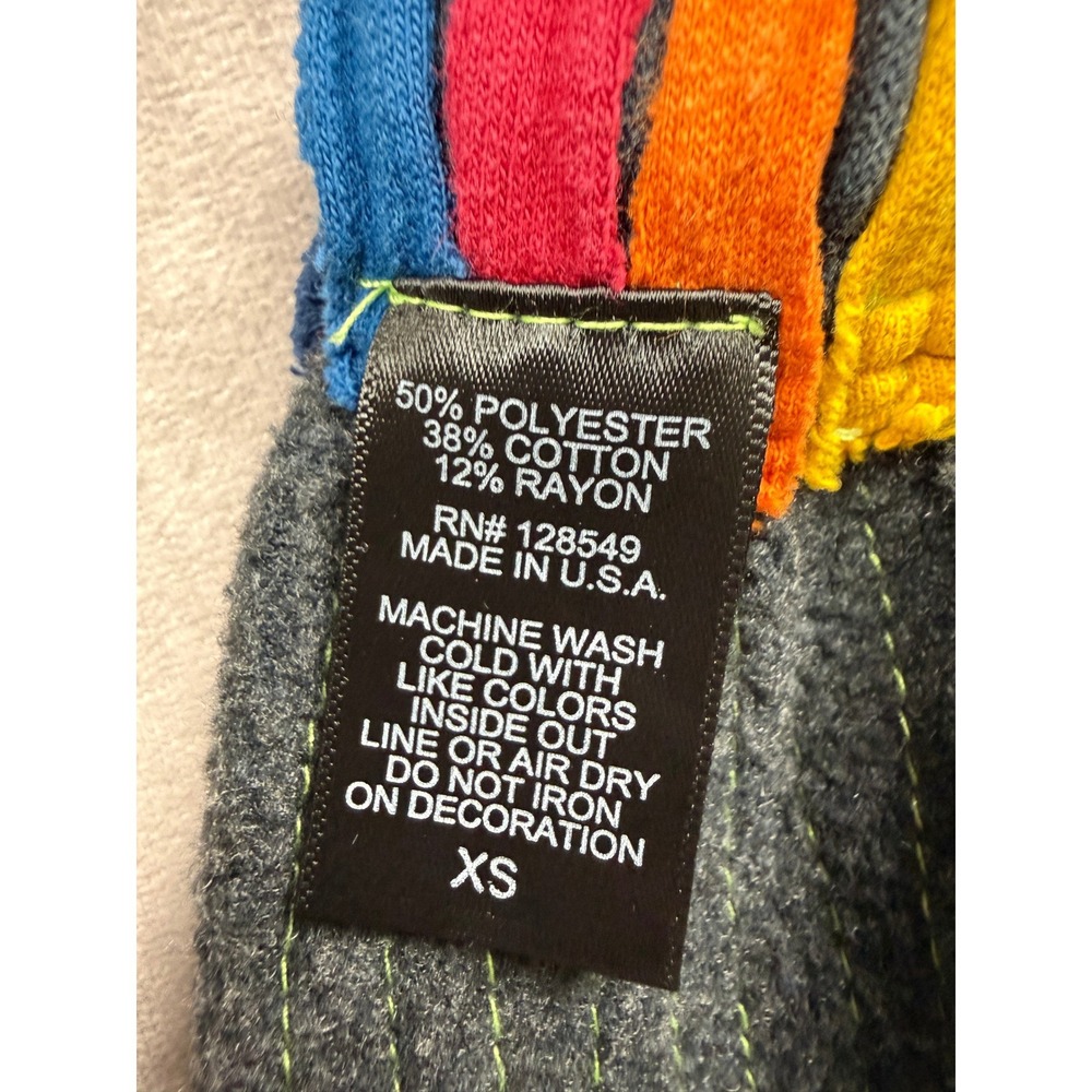 Aviator Nation Sweatpants Women XS Gray Rainbow Stripe Joggers USA Retro Sporty - Picture 10 of 12